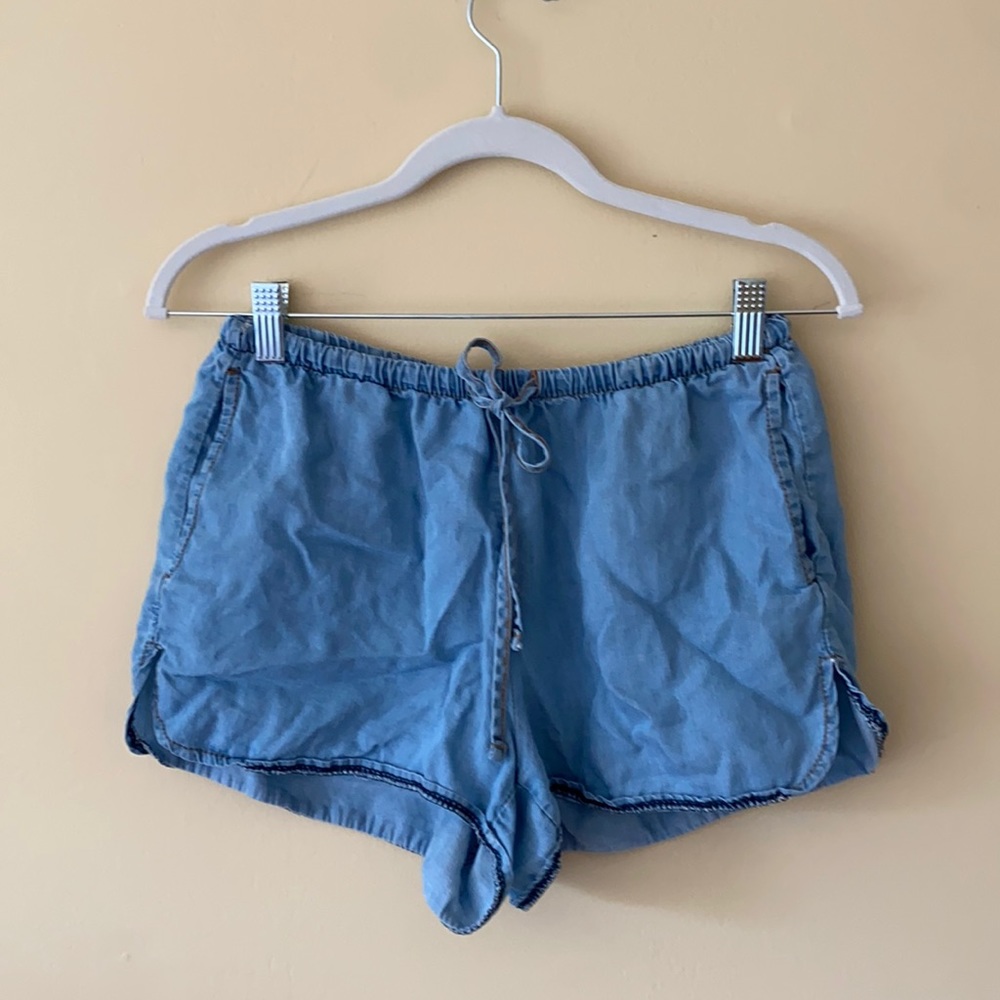 Brandy Melville Blue Drawstring Shorts